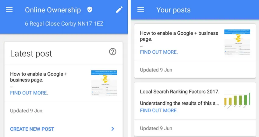 how to create google post in mobile