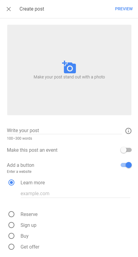 Create a Google Post